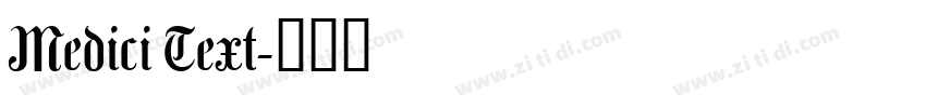Medici Text字体转换